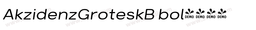 AkzidenzGroteskB bol字体转换